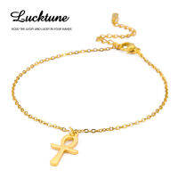 Lucktune อียิปต์ Ankh ข้ามจี้สร้อยข้อมือสำหรับผู้หญิงผู้ชายสแตนเลสศาสนาพระเครื่องสร้อยข้อมือเครื่องประดับวินเทจพรรคของขวัญ