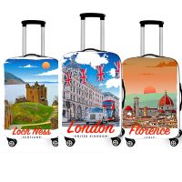 Nordi Travel City Print Luggage Cover Loch Ness London Havana Luggage Protective 18-32 Size Luggage Cover Suitcase Accessories