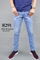 PANTSDEART ยีนส์ชาย ทรงกระบอกเล็กกึ่งเดฟ สีฟอกซีด รุ่นR291 เป้าซิป SIZE28-42 (มีเก็บเงินปลายทาง)