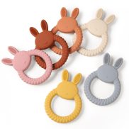 1PC gặm nướu Silicone đồ chơi trẻ em hình con thỏ Teether bé món quà sơ