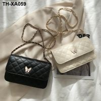 ♝∋♘ Han edition fashion handbags female new winter western style butterfly chain bag ling is one shoulder inclined package