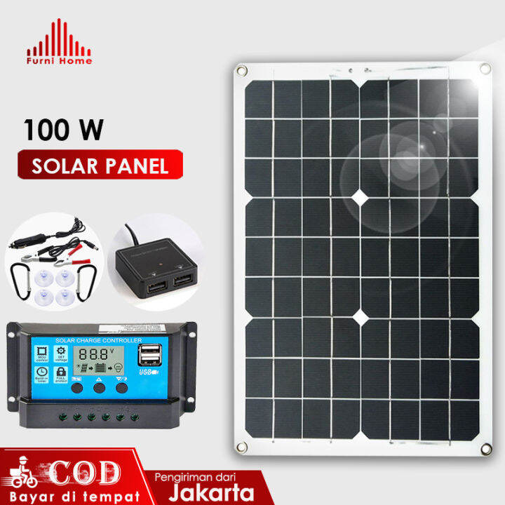 60W/100W SOLAR PANEL PANEL SURYA PEMBANGKIT LISTRIK TENAGA SURYA 60W ...