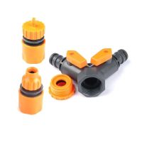 1pc NuoNuoWell New 4/7 8/11mm Hose Quick Connectors Flower Garden Irrigation 3-Way Valve Joint Durable Easy Install Orange Parts Watering Systems  Gar