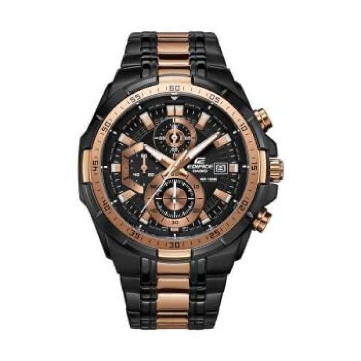 casio-edifice-นาฬิกาข้อมือชาย-สายสแตนเลส-รุ่น-efr-539bkg-1av-black-rosegold-รับประกัน-1-ปี