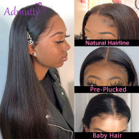 Glueless Straight Lace Front Wig Bone Straight Human Hair Wigs For Women Hd Transparent Lace Frontal Wig Human Hair Wigs Remy