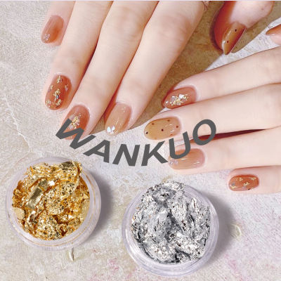 【WANKUO】Women Nail Art Gold Foil Platinum Silver Sticker Web Celebrity New Nail Accessories Ladies Nail Stickers