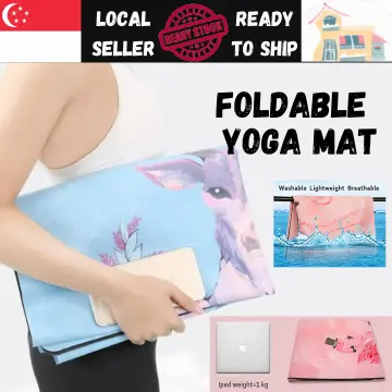 Polyester Pilates Indoor Towel Anti Skid Pilates Towel Foldable With Mesh  Bag Soft Odorless Breathable For Fitness Exercise