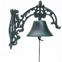 ระฆังติดผนัง กระดิ่งติดผนัง ระฆัง Large &amp; Loud Farmhouse Dinner Bell Outside Wall Mounted Electroless Doorbell, Front Door Shop Entrance Porch Antique Decorative Hanging Bell, Indoor Outdoor Pretty Wall Ornamental Hand Bell