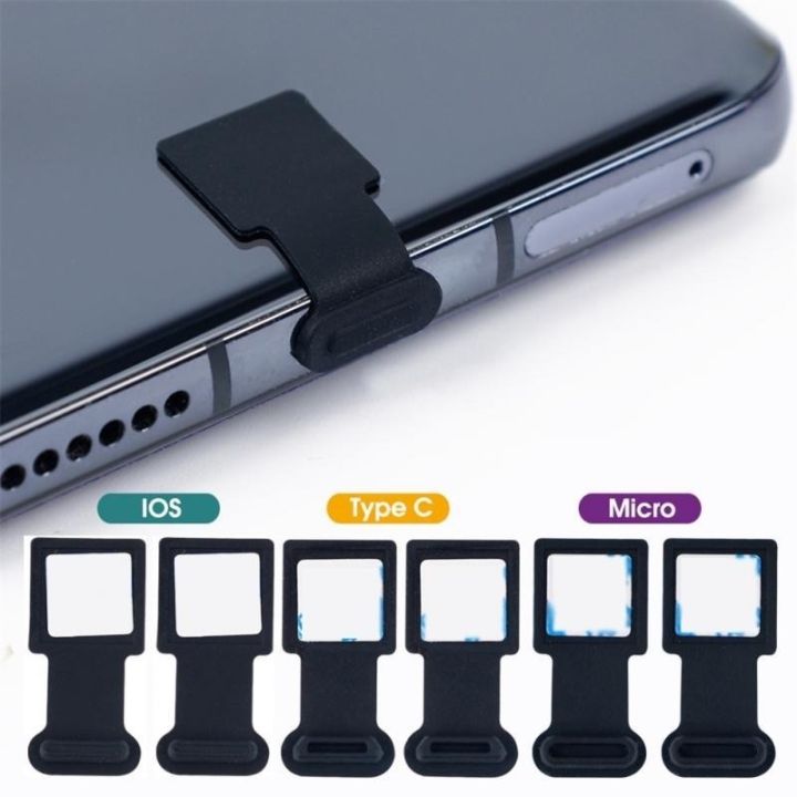 reusable-mobile-phone-anti-dust-plug-mirco-usb-type-c-charging-port-silicone-dustproof-cover-stopper-for-android-smartphone