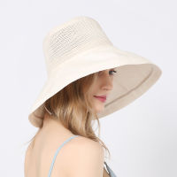 Summer Flodable Packable Wide Brim Fisherman Cap Women Casual Bucket Hat Bob Panama Hat Girls Outdoor UPF50+ Sun Beach Hat