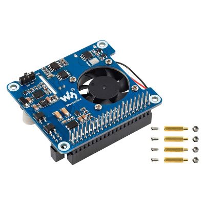 Waveshare POE HAT (C) for Raspberry Pi 4B/3B+, Power Over Ethernet HAT, Support IEEE 802.3Af/At-Compliant Network