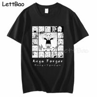 Spy X Family Anya Forger T Shirt Men Anime Tshirt Cotton T Shirt Men Cartoon Kawaii 100% Cotton Gildan