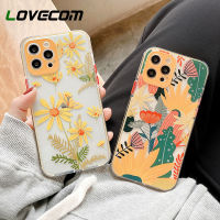【 Cw】for 13 12 Pro Max Case Cute Flower Leaf Clear Phone Case For 11 Pro Max XR XS Max 7 8 Plus X Soft Shockproof Coque