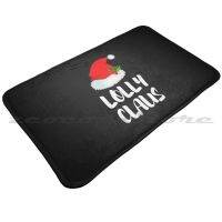 【Xiaobaide electronic】ตลก Lolly Claus พรมคริสต์มาสน้ำดูดซับเสื่อประตูกันลื่น Claus จับคู่ครอบครัวชุดนอนคริสต์มาส Xmas Lolly แขนยาว