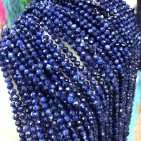 Wholesale AAA Natural Sodalite Stone Beads 4mm Faceted Loose Round Beads for Jewelry Making DIY Necklace Bracelet Accessories Exterior Mirrors