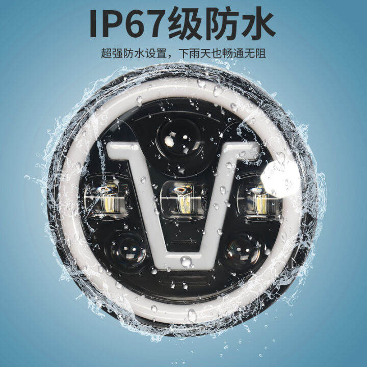 7-นิ้ว-harley-รถจักรยานยนต์ไฟหน้า-wrangler-led-ไฟรถออฟโรดสามตาสามเม็ด-v-ไฟหน้าดัดแปลง