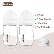 Gulicola Glass Feeding Bottle Newborn Baby Essential gift set, 1-3 month