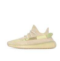 รองเท้าผ้าใบผช Adidas Originals Yeezy Boost 350 V2ผ้าลินิน "ผ้าลินิน" เอเชียแบบจำกัดการดูดซับแรงกระแทกกันลื่นรองเท้าลำลองเล่นกีฬาผ้าลินินสีเหลืองสำหรับทุกเพศ รองเท้าผ้าใบผู้ชาย