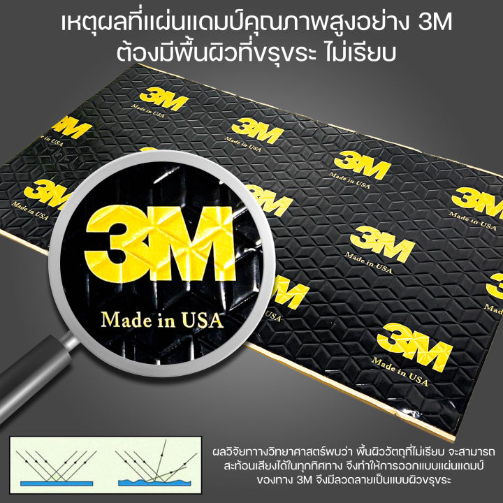 3m-แผ่นแดมป์-damp-ซับเสียง-รุ่นใหม่-ชนิดฟอยล์-กันเสียง-กลิ่นและความร้อนได้-ขนาด-80x46-ซม-หนา-2mm-แผ่นแดมป์-จำนวน-1-แผ่น