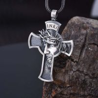 YWSHK Vintage Fashion Cross Mens Stainless Steel Oriental Orthodox Pendant Necklace Jewelry Gift Adhesives Tape