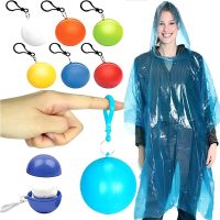 Portable Raincoat Ball Disposable Raincoats Waterproof Transparent Rain Cover Emergency Coat for Traveling Camping Outdoor Sport