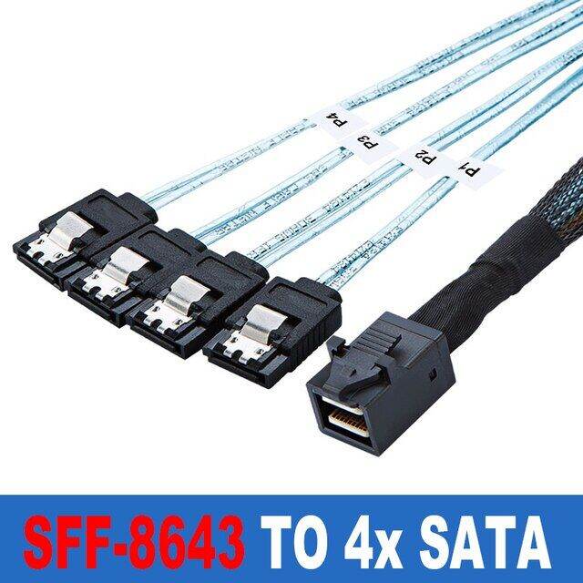 ฮาร์ดไดรฟ์-sas-เป็น-sata-ขนาดเล็กสายอะแดปเตอร์12g-hd-มินิเกม-sff-8643ตัวควบคุม8087-sff-เป็น4-x-sata-target-backplane-converter