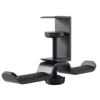 Dual Headphone Stand Under Desk, Universal PC Gaming Desk Headphone Hanger, 360 Degree Rotating,Earphone Mount Rack