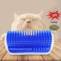 Pet Cat Self Groomer Brush Pet Grooming Supplies Hair Removal Comb for Cat Dog Hair Shedding Trimming Massage Device with catnip Brushes  Combs