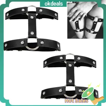 Punk Goth Leg Adjustable Leather Thigh Harness Belts Straps 