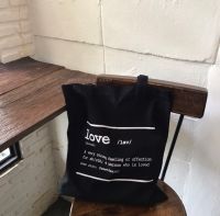 Black Tote Bags กระเป๋าผ้าแคนวาส