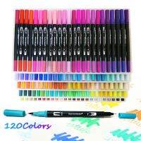 120-color Double-headed Marker Pen Art Painting Student Comic Set Water-based Soft-headed Line Pen Color Marker