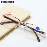 New Anti Blue Ray Reading Glasses Men Women Rimless Cutting Light Presbyopia Eyewear for Ladies Clear Lens Blue Light Glasses