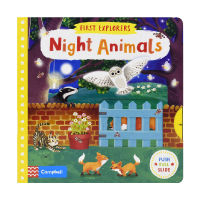 First explorers night animals babys First Exploration Series nocturnal animals childrens English story picture book mechanism Book English original imported picture book