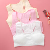5pc Teenage Kids Girls Underwear Clothing Cotton Teen Sports with Chest Pad Puberty Girl training 8-14Years