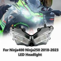 หลอดไฟหน้า LED เหมาะสำหรับคาวาซากินินจา400 250 NINJA400 2018-2023ส่วนประกอบไฟหน้ามอเตอร์ไซด์ Ninja400 250 2019 2021 2020