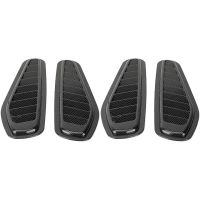 Air Flow Intake Decorative Scoop Bonnet Vent Hood Cover Universal Carbon Fiber Style Auto Car Decorative Hood Scoop 4Pcs