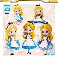 Bandai Q Posket Alice ในแดนมหัศจรรย์ A/b โมเดลสะสมตุ๊กตาขยับแขนขาได้ของเล่นของขวัญตุ๊กตาสะสม