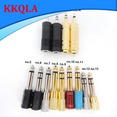 QKKQLA 1x 2/3pole 6.5mm 6.35mm male female Jack Plug to 3.5mm male female Audio mono stereo converter Connector for Headphone Amplifier