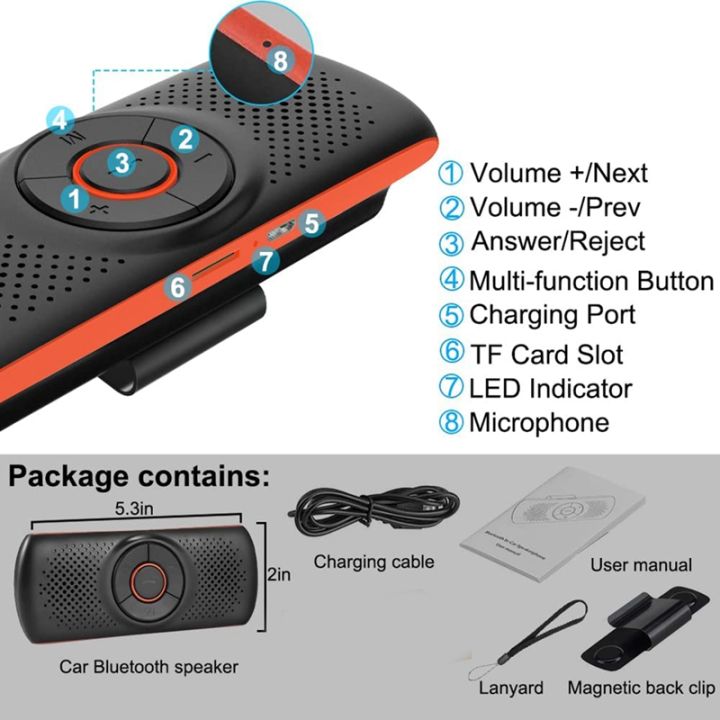 car-bluetooth-speaker-for-handsfree-talking-wireless-car-music-player-with-visor-clip
