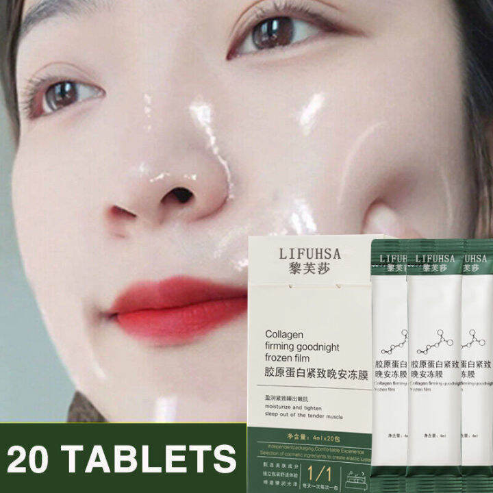 20Pcs/pack Collagen Jelly Sleeping Mask Firming mask Antiaging anti