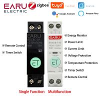 Zigbee TUYA WiFi Smart Circuit Breaker Over Current Under Voltage Protection Power Metering 1-63A Wireless Remote Control Switch