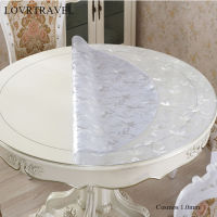 1.5mm PVC Round tablecloth tablecloth transparent D waterproof tablecloth kitchen table pattern oil tablecloth glass soft cloth