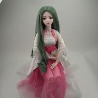 ใหม่1/3 Bjd/sd วิกผมยาวลอนสีเขียววิกสำหรับตุ๊กตาขนาด22-24ซม. อุปกรณ์เสริมสำหรับเด็กผู้หญิงแต่งตัวอุปกรณ์เสริมสำหรับตุ๊กตาของเล่น