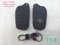 AD.ซองหนังสีดำใส่กุญแจรีโมทตรงรุ่น TOYOTA CAMRY 2015/All New Fortuner (TY8)