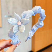 Makaron แถบคาดศีรษะสีเจ้าหญิงสาวของขวัญวันเกิดอีสเตอร์ Blue Pearly ดอกไม้ Hairband Little Fairy Happy Birthday Party Decors