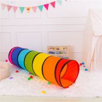 【jw】▥♈❃  1pc Colorful Kids Tunnel Tents Crawling Folding Indoor Tent Boy School Decoration