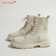 YUNGUANG Martin boots for women in autumn new sweet and cool chimney short