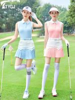 J.LINDEBERG Titleist Taylormade Korean ✖● Golf womens short skirt anti-light sports hakama pleated skirt slim fit slim golf womens clothes