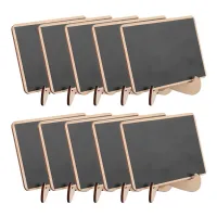 10pcs/lot square children erasable small wooden black board clipboard  decorative message marker table number party Clips Pins Tacks