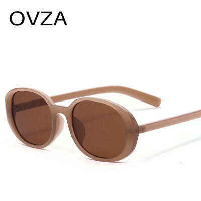 OVZA แว่นกันแดดรูปวงรีสำหรับผู้หญิงคุณภาพสูงแบบย้อนยุค UV400แว่นตาผู้ชาย S1038